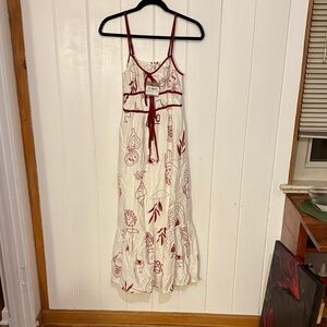 New w/ Tags. Blu Pepper Red and White Floral Dress